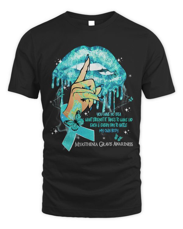 Dripping Lips Butterflies Women Myasthenia Gravis Awareness