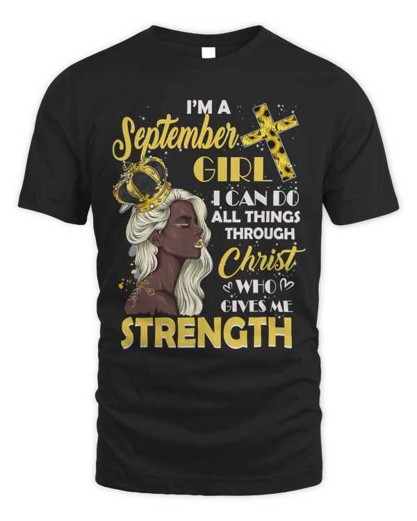 I Am A September Girl Bday I Can Do Anything Through Christ