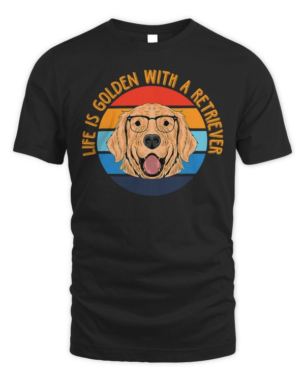 Golden Retriever Goldie Dog Vintage Life Is Golden With A Retriever Dog Lover 289 Retrievers