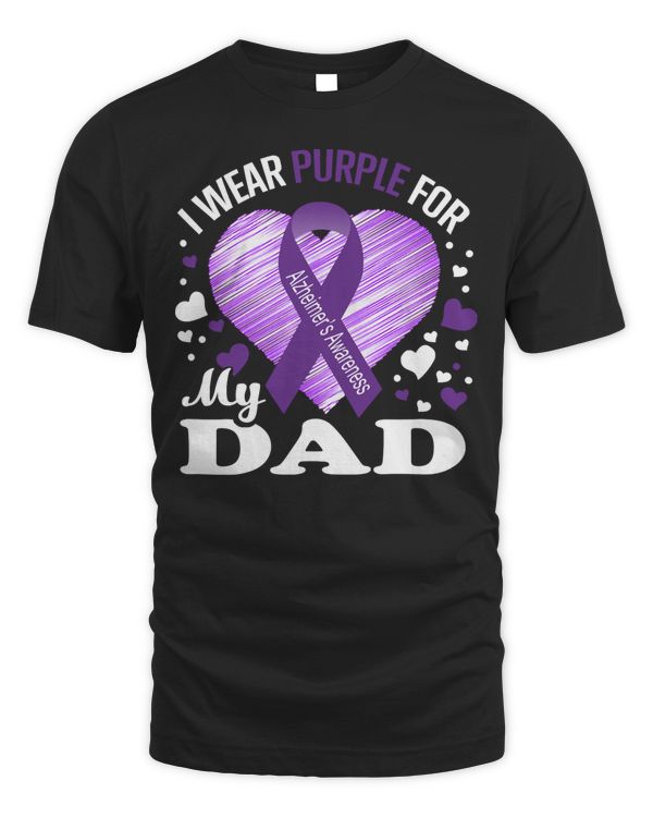 Alzheimers Disease I Wear Purple For My Dad Alzheimers Awareness 41 Alzheimers Awareness