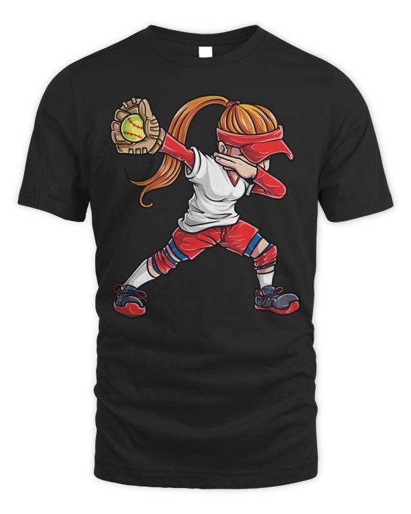 Softball Pitcher Hitter Catcher DabbingGirl TWomen Kids Girlss Dab 90