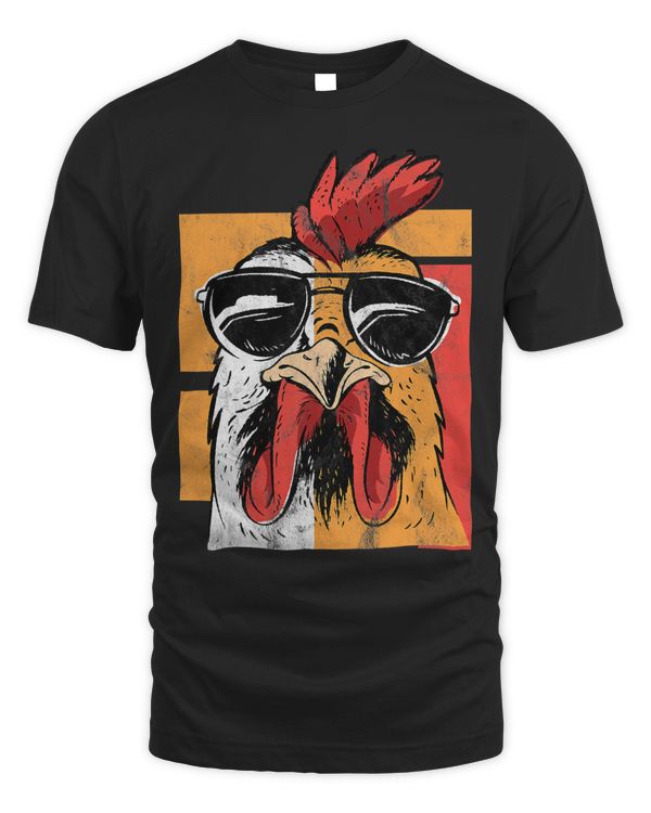 Chicken Chick Cool Rooster Wearing Sunglasses Retro Vintage Chicken 264 Rooster Hen