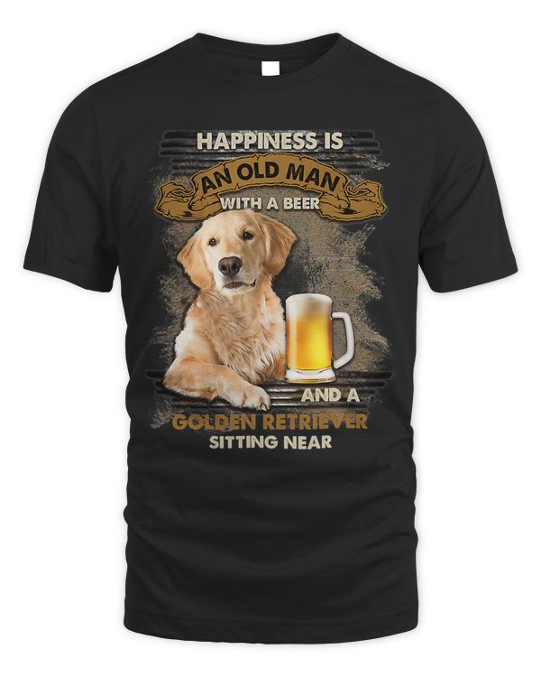 Golden Retriever Goldie Dog Sitting Near Happiness Is An Old Man With 724 Retrievers