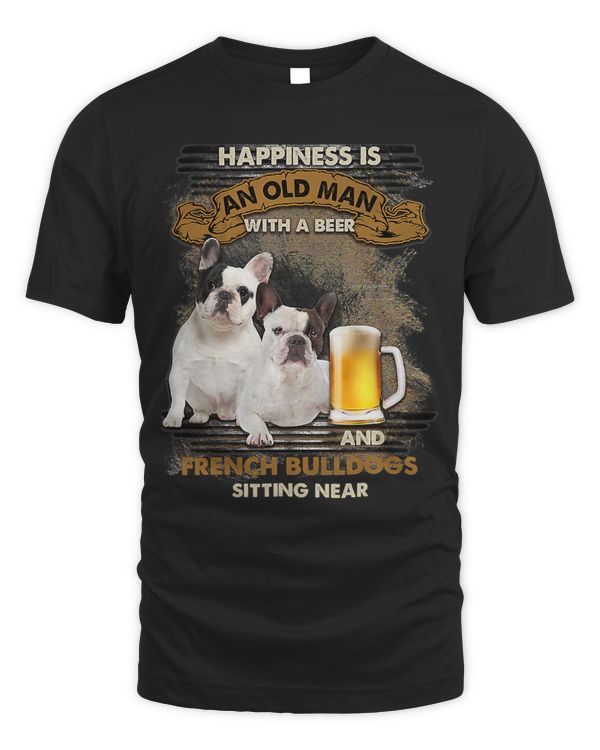 French Bulldog Frenchie Dog Old Man With A Beer And A French Bulldog Sitting Near 199 Frenchies