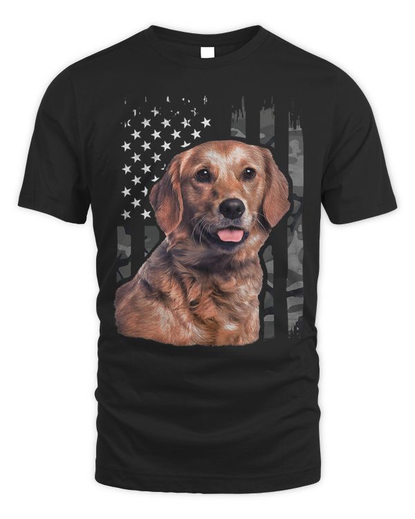Golden Retriever Goldie Dog Vintage Golden Retriever Dog Camo American Flag Patriotic 312 Retrievers