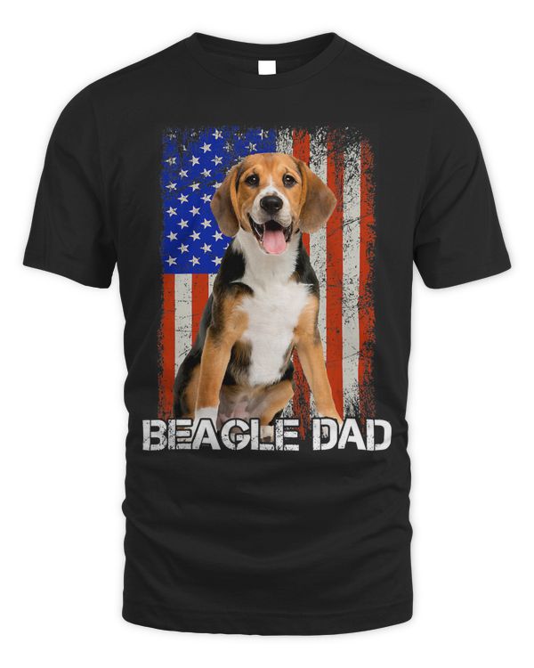Beagle Dog Dad Father Day American Flag 75 Beagles