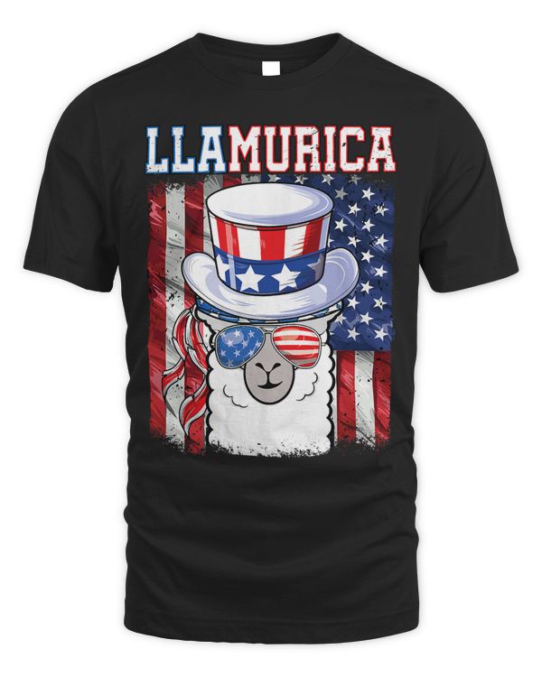 4th of July Alpaca Llamurica American Flag USA Merica 27