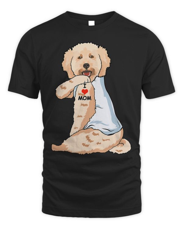 I Love Mom Tattoo Poodle Mom Dog Lover Women