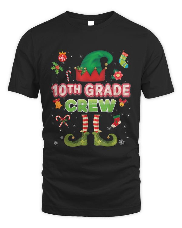 10th Grade Elf Crew Christmas Santa Helper Tenth Sweater T-shirt