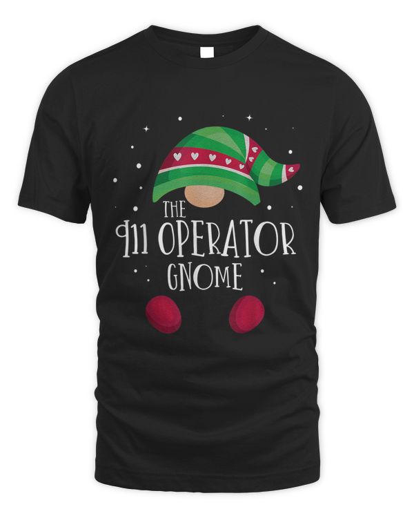 911 Operator Gnome Family Matching Christmas Pajamas T-shirt