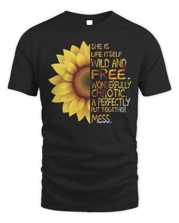 Mother Grandma SUNFLOWER SHE WAS LIFE ITSELF WILD AND FREE 45 Mom Grandmother