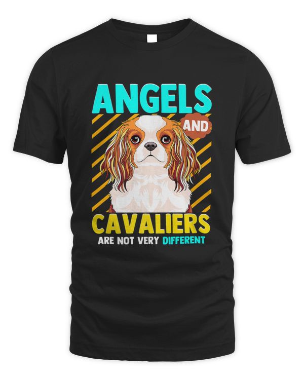 Angels And Cavaliers Are Not Very Different Funny Dog Lovers Premium T-shirt