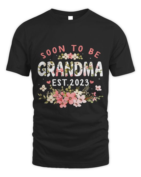 Womens Soon To Be GrandmaFlower Funny Pregnancy Mom Women
