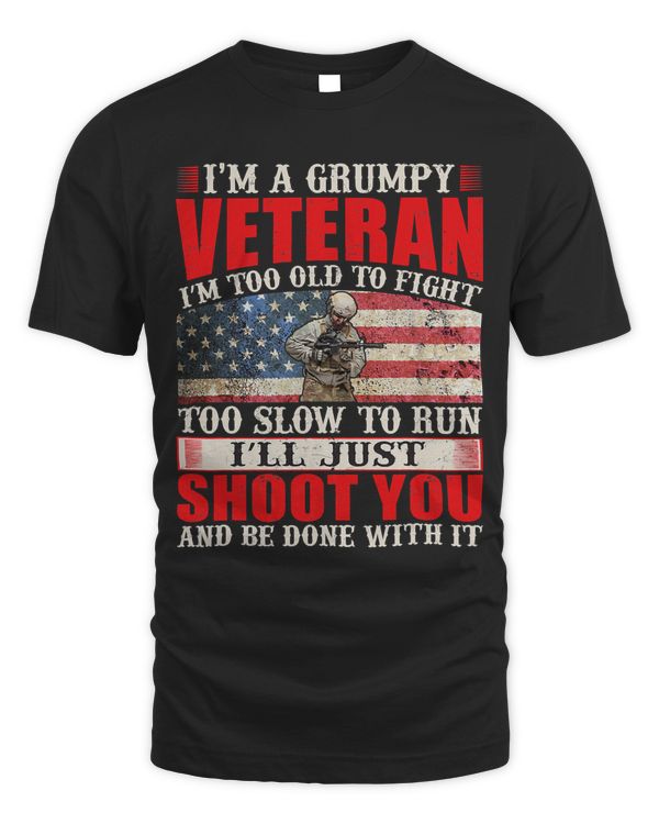 IM A Dad Grandpa And A Veteran Nothing Scares Me Father Day 85