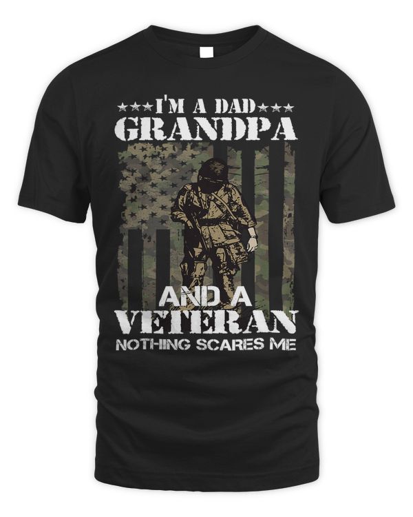 Mens Im A Dad Grandpa Veteran Fathers Day 113