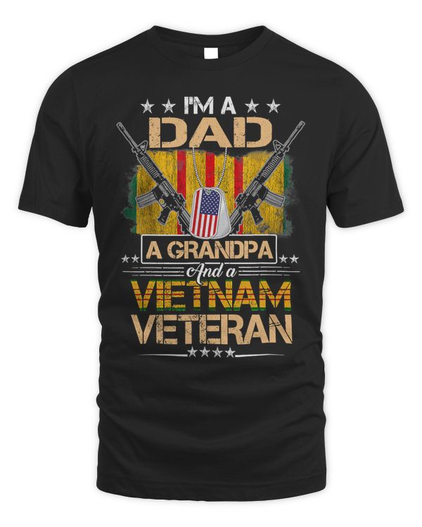 Mens I Am A Dad A Grandpa And A Vietnam Veteran For Fathers Day 271