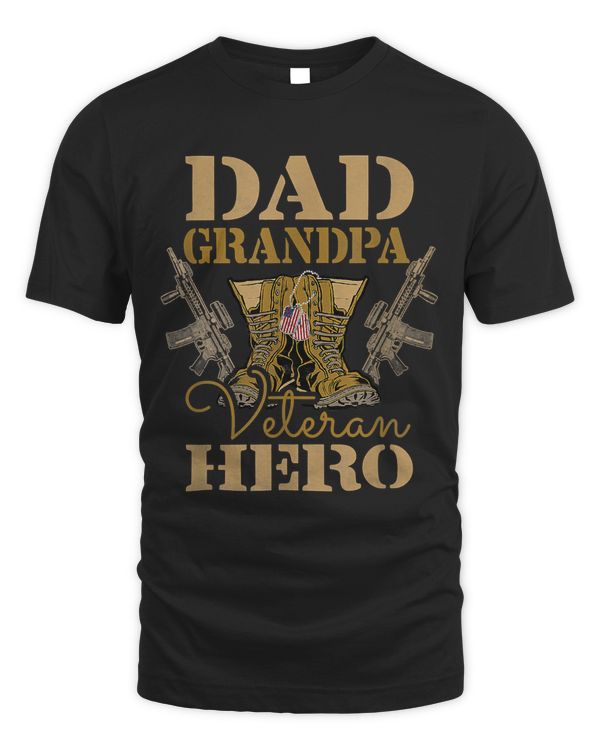 Mens Dad Grandpa Veteran Hero Veterans Day 4th Of July 371