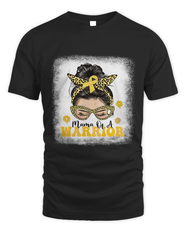 Childhood Cancer Awareness Mama Of A Warrior Messy Bun 200