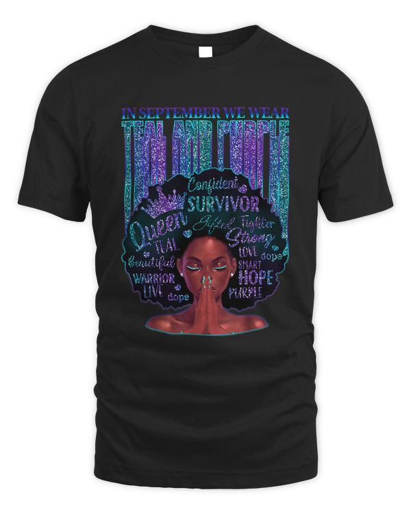 In September Teal Purple For Black Womens Suicide Prevention