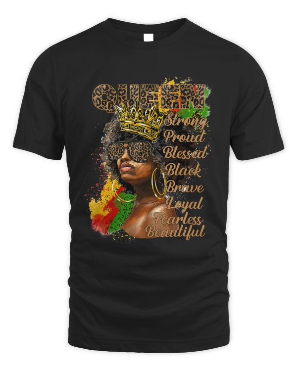 Proud Strong Black Queen Leopard Afro Natural Hair Queen