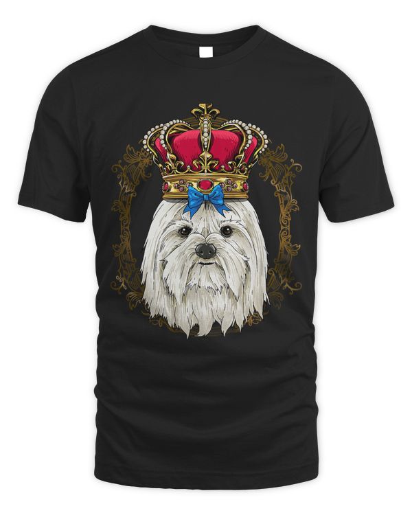 King Maltese Wearing CrownQueen Maltese Dog 298