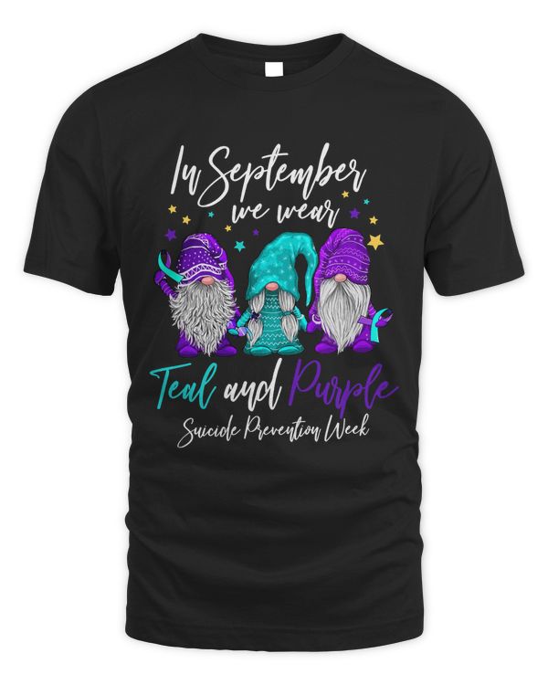 In September We Wear Teal Purple Suicide Prevention Gnomes1