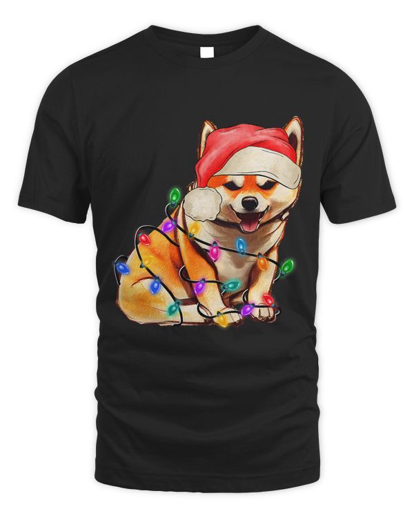 Shiba Santa Christmas Tree Lights Xmas Boys Dog Dogmas186