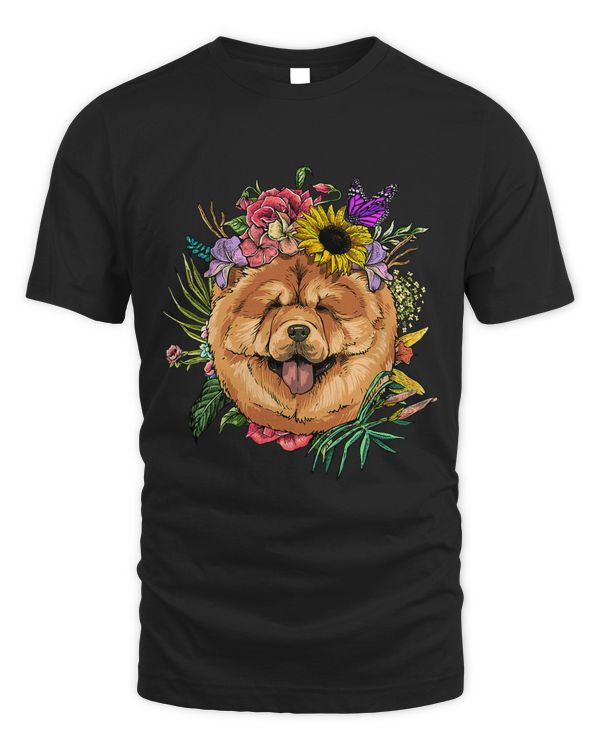 Floral Chow Chow Dog Spring Nature Dog Lovers 478