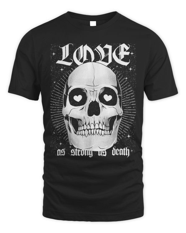 Love as Strong as Death Gothic Skull Head Emo Punk Grunge163