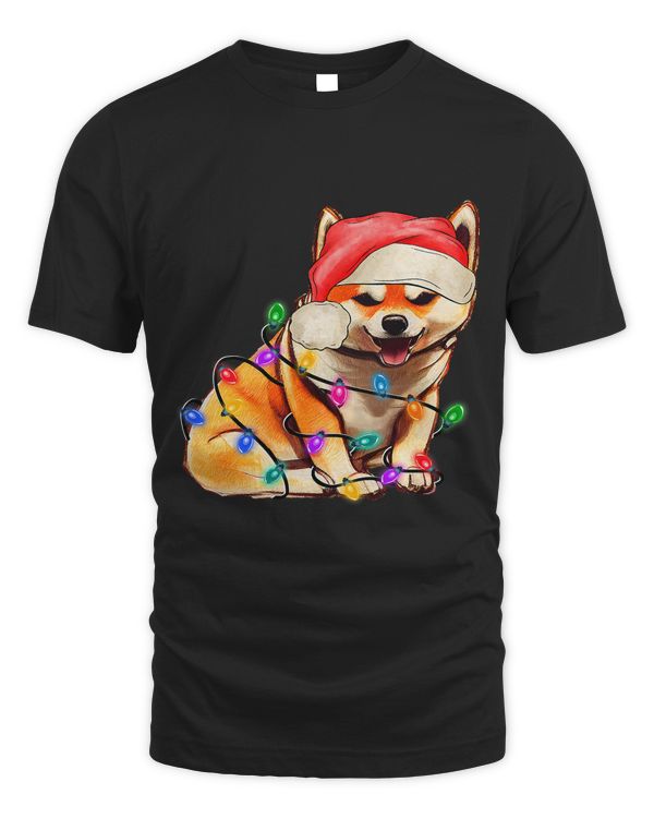 Shiba Santa Christmas Tree Lights Xmas Boys Dog Dogmas186