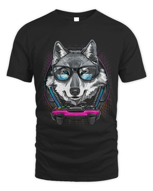 Gaming Wolf Video Gamer Player Animal Lover 109