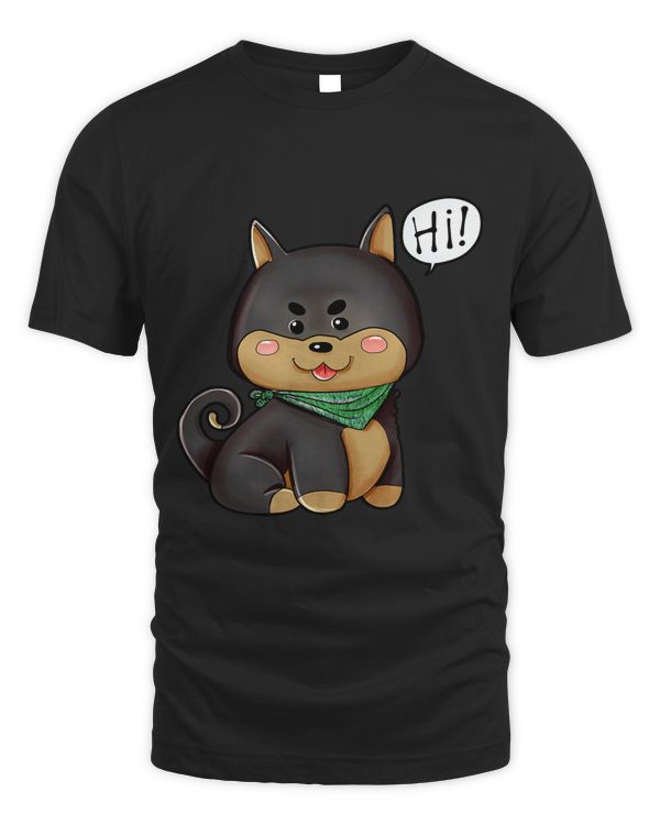 Chibi Kawaii Doberman Dog Say Hi 484
