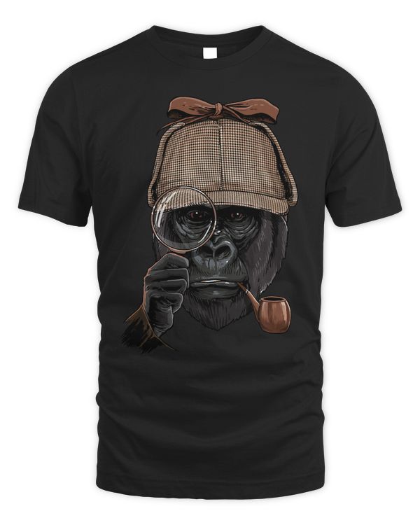 Gorilla Detective Great Ape Gorilla Primate Animal Lover 148