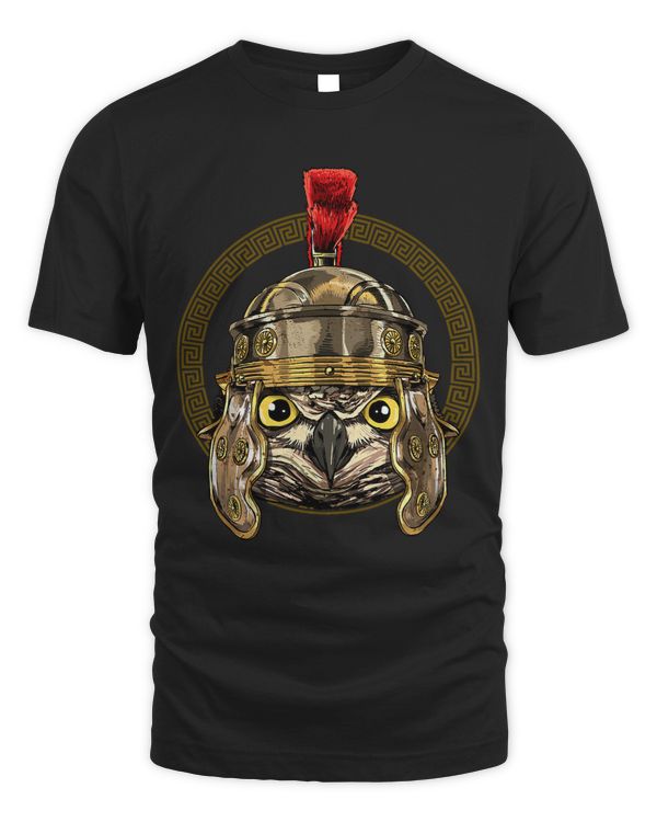 Owl in Roman Helmet Centurion Legionnaire Owl Lover 44