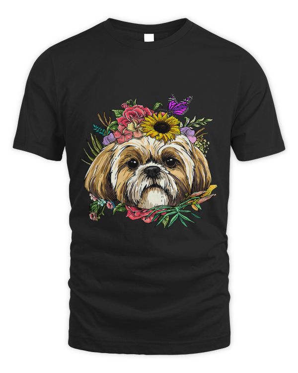 Floral Shih Tzu Dog Spring Nature Shih Tzu Lovers 414