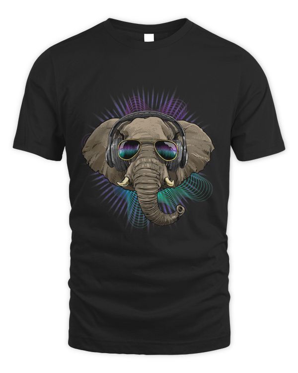 Music Elephant Dj With Headphones Musical Elephant Lovers 595