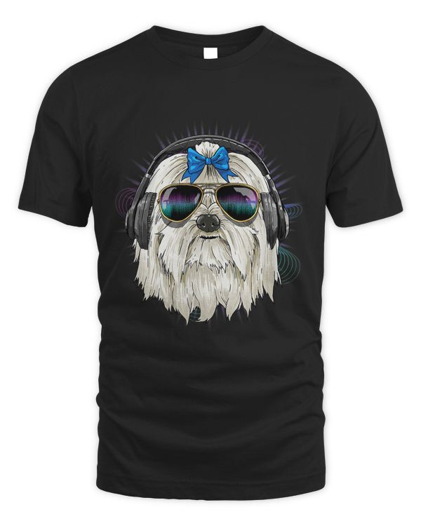 Music Maltese Dj With Headphones Musical Dog Lovers 541