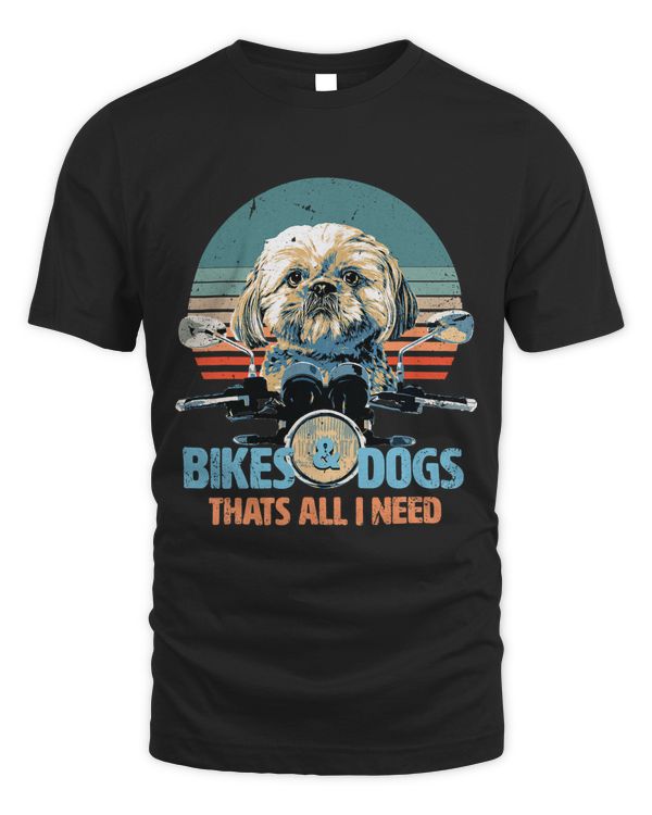 Bikes Dogs Cute Shih Tzu Puppy Driving Motorcycle 201
