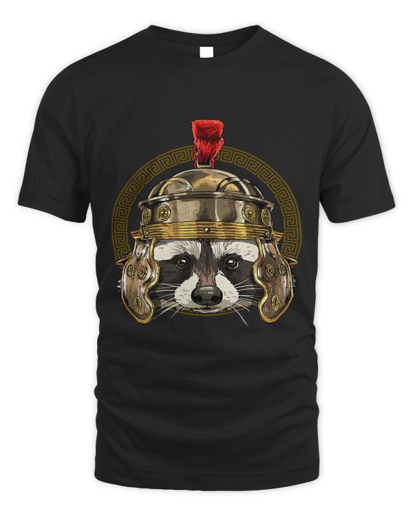 Raccoon in Roman Helmet Centurion Legionnaire Raccoon Lover 45