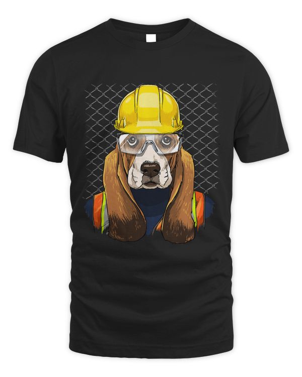 Basset Hound Construction Worker Basset Hound Dog 201
