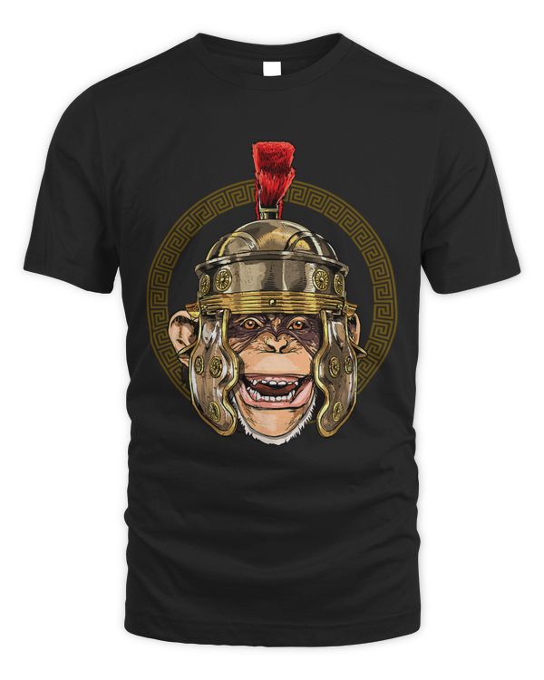 Monkey in Roman Helmet Centurion Legionnaire Monkey Lover 245