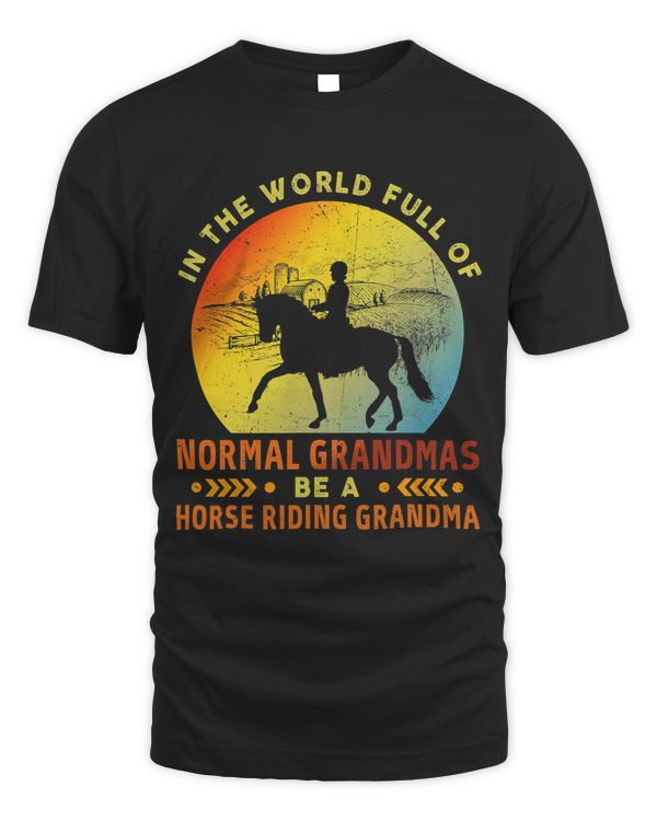 Horse Normal Grandma Proud Horse Riding Grandma Retro Vintage