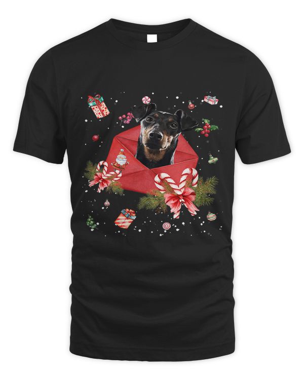 Manchester Terrier In Christmas Card Ornament Pajama Xmas443