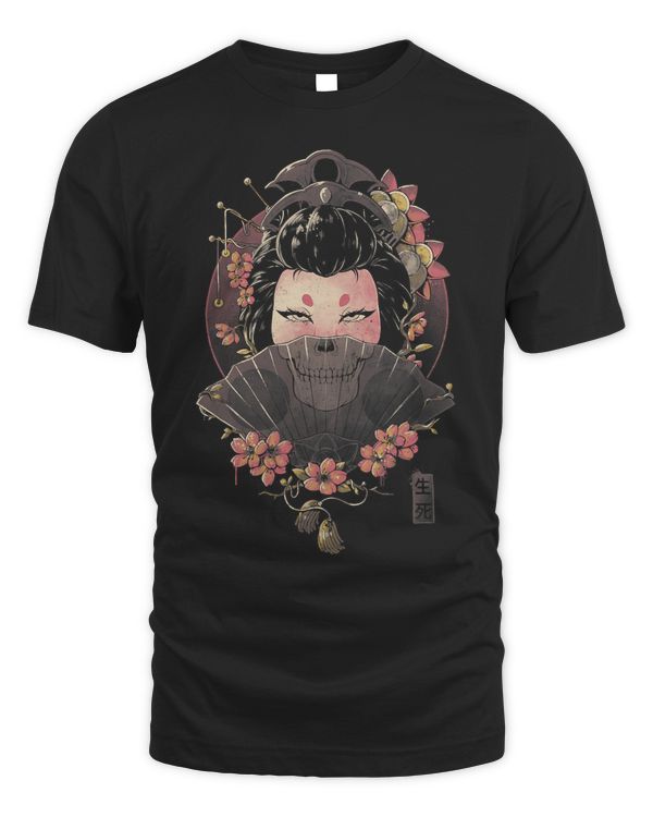 Death And Mystery Japanese Geisha Flowers Aesthetics496