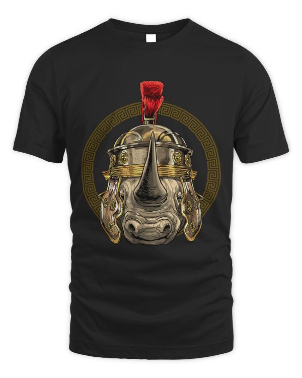 Rhinoceros in Roman Helmet Centurion Legionnaire Rhino Lover 237