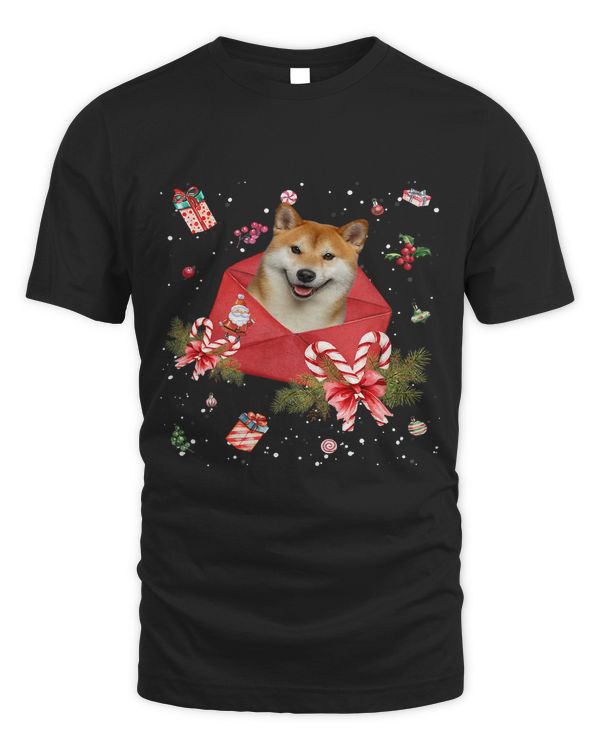 Shiba Inu In Christmas Card Ornament Pajama Xmas390