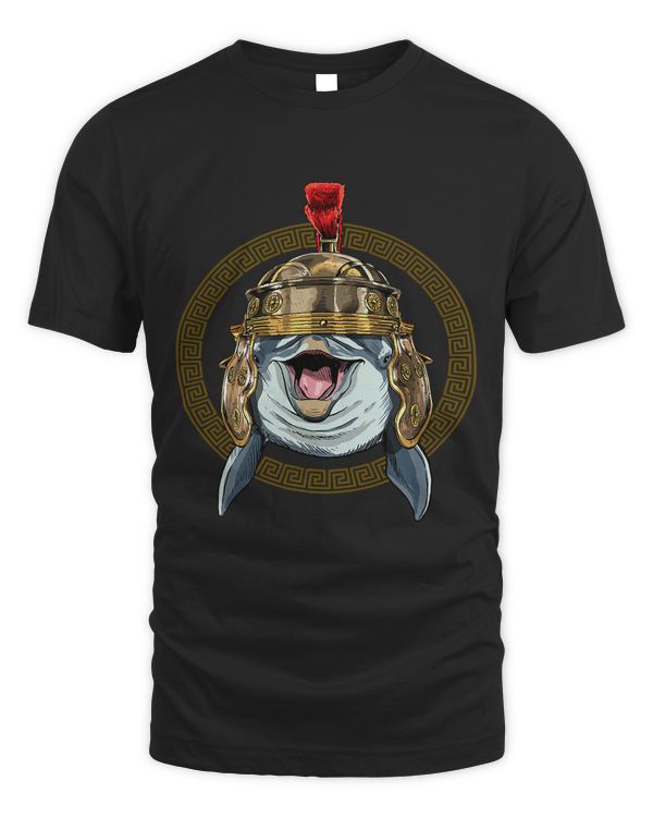 Dolphin in Roman Helmet Centurion Legionnaire Dolphin Lover 26