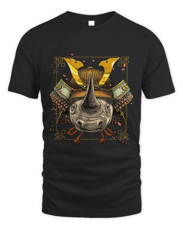 Samurai Rhinoceros Warrior Samurai Lovers Gift Women Men 259