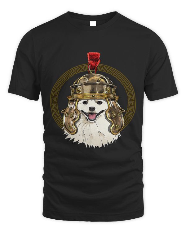 American Eskimo in Roman Helmet Centurion Legionnaire Dog 232