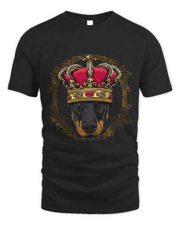 King Doberman Wearing CrownQueen Doberman Dog 309